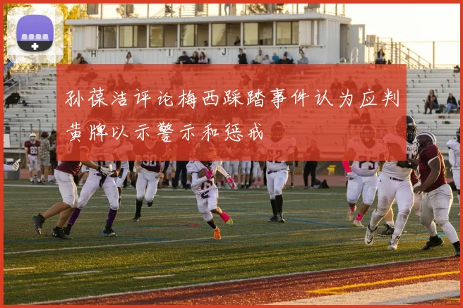 孙葆洁评论梅西踩踏事件认为应判黄牌以示警示和惩戒